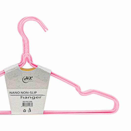 Set 10 umerase, haine copii, Naimeed D5543, invelis silicon, Roz, 29x17cm