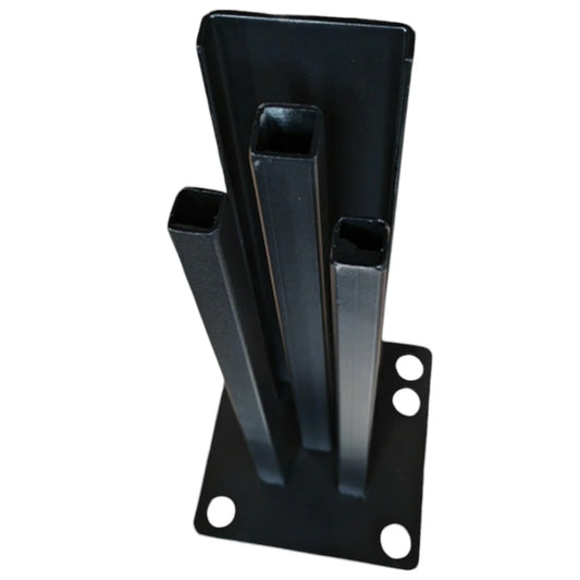 Suport stalp Aluminiu pentru gard, Naimeed D6476, 35x7x7 cm, Negru