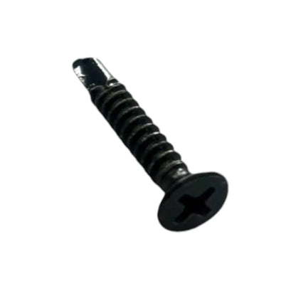 Surub pentru fixarea sinei de placa de gard, fier zincat, Naimeed D6482, 25x3 mm, Negru