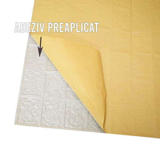 Tapet 3D Autoadeziv, design modern, rezistent la umezeala, usor de curatat, 70x70cm, Naimeed D4747, Argintiu