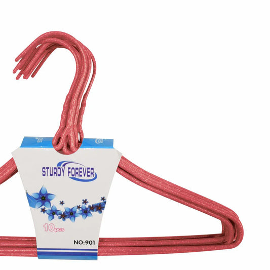 Set 10 umerase, haine copii, Naimeed D5542, invelis silicon, Rosu, 29x19cm