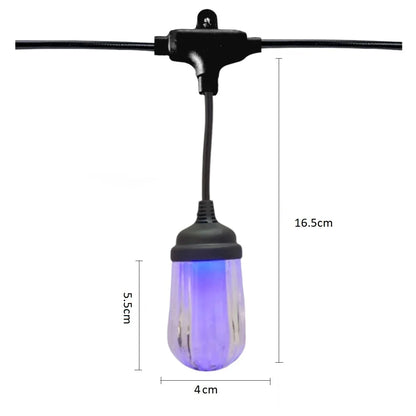 Ghirlanda luminoasa, decorativa, interconectabila, Naimeed D6086, 5m, 10 Becuri LED, Lumina Multicolor